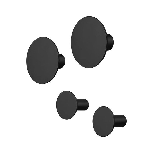 Cârlige negre 4 buc. de montat pe perete Ponto – Blomus