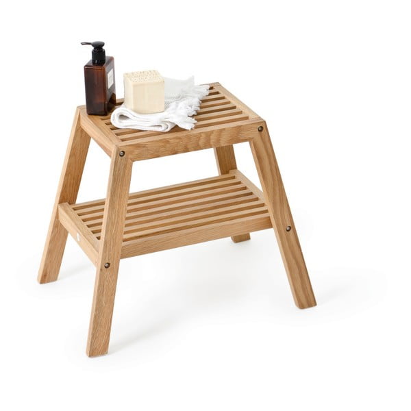 Scaun din lemn de stejar Wireworks Slatted Stool-image-4