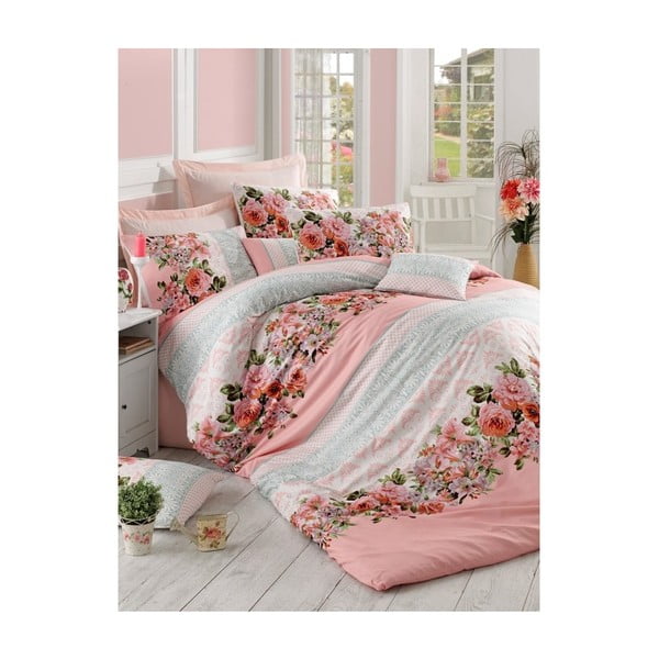 Lenjerie de pat, roz, Rose, 160x220 cm