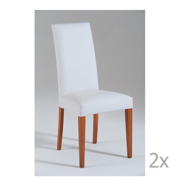 Set 2 scaune de bucătărie Castagnetti Tempi, alb 