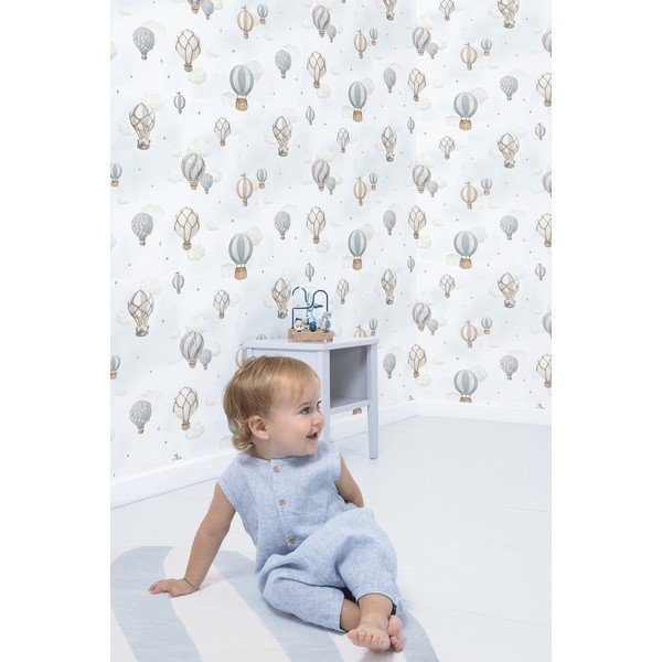Tapet pentru copii din material nețesut 10 m x 50 cm Hot-Air Balloons – Lilipinso-image-2
