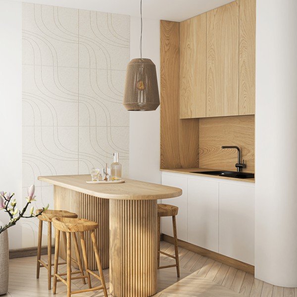 Panouri acustice 2 buc. din material textil 60x60 cm Waves II – Styler-image-2