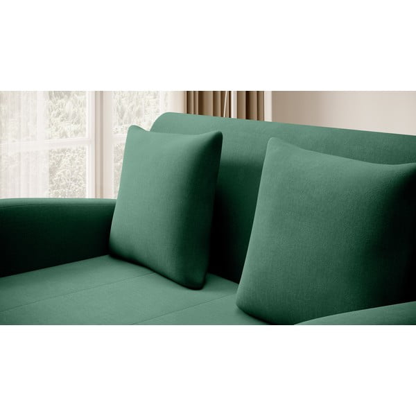 Canapea verde extensibilă cu tapițerie din catifea 130 cm Ario – ELTAP-image-4