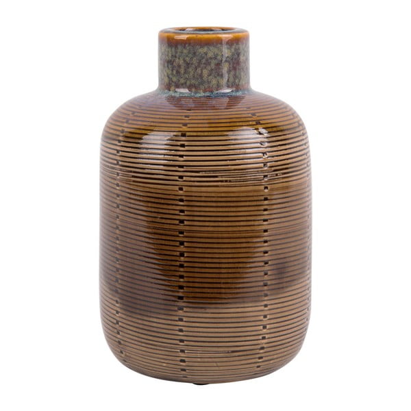 Vază din ceramică PT LIVING Bottle, înălțime 18,5 cm, maro
