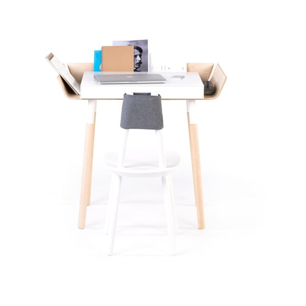 Birou cu 1 sertar EMKO My Writing, alb-image-3