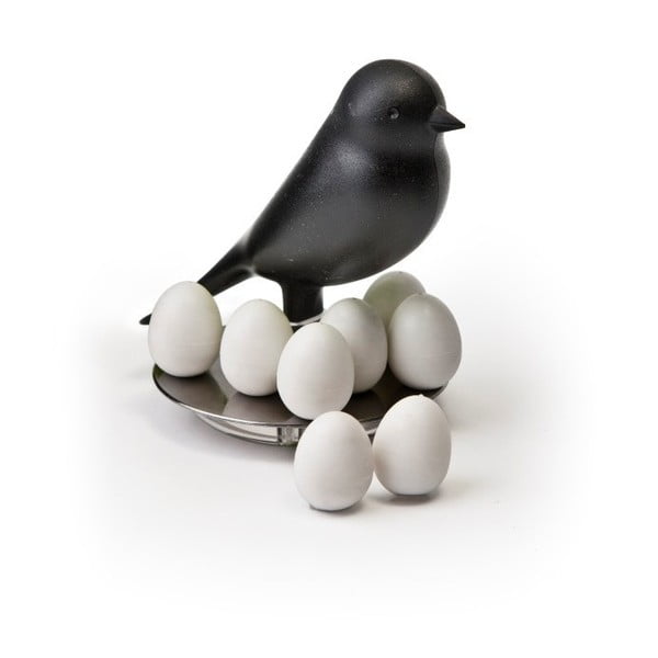 Stativ roșu cu magnet  Qualy Magnetic Egg Sparrow