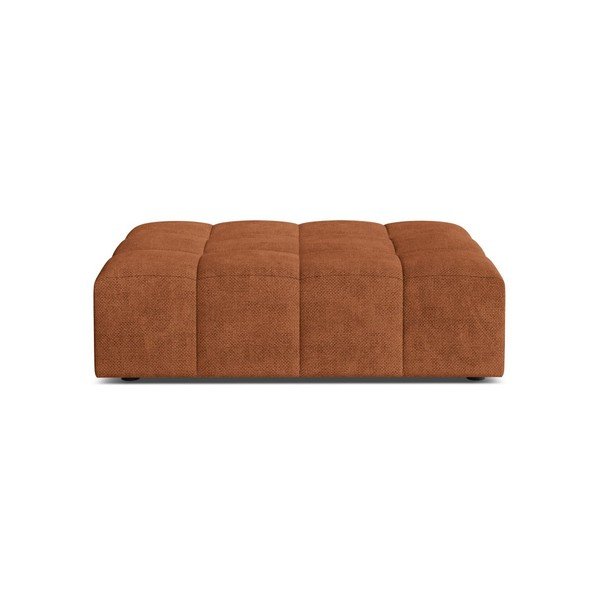 Taburet teracotă cu tapițerie din chenille Chicago – Cosmopolitan Design