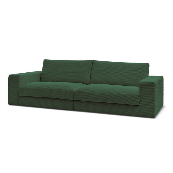 Canapea verde-închis cu tapițerie din catifea reiată  274 cm Leonard – Bobochic Paris-image-3