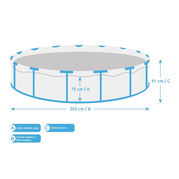 Piscină cu structură solidă ø 305 cm adâncime 91 cm Florida – Marimex-image-3