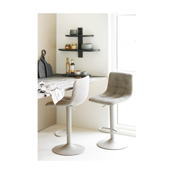 Raft negru etajat din lemn de stejar 65 cm Aliano – House Nordic-image-2