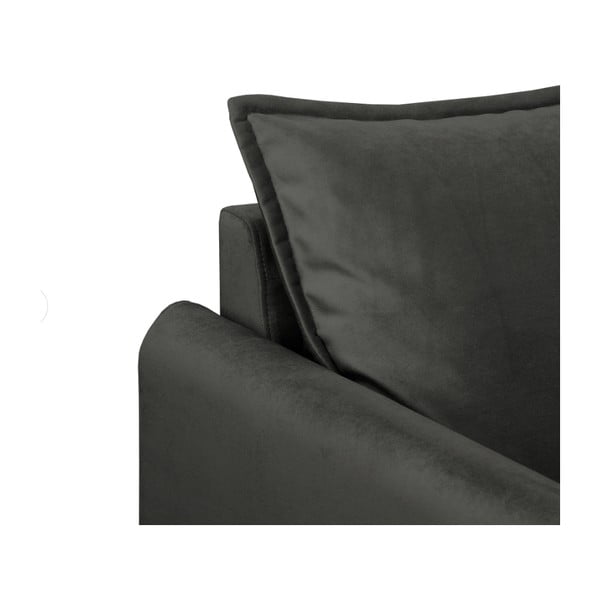 Fotoliu gri închis cu tapițerie din catifea Juli – Ropez-image-4