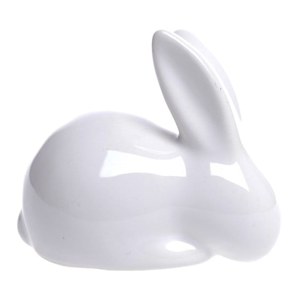 Decorațiune din ceramică Ewax Cute Rabbit, alb