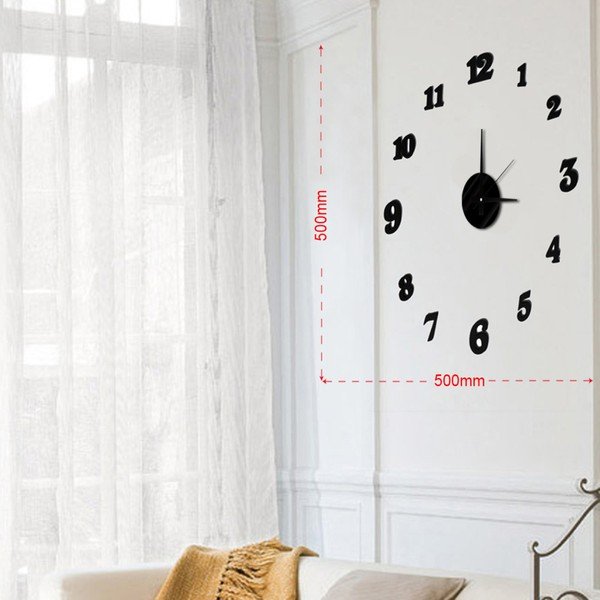 Ceas de perete autocolant Mauro Ferretti Numbers, ⌀ 50 cm-image-1