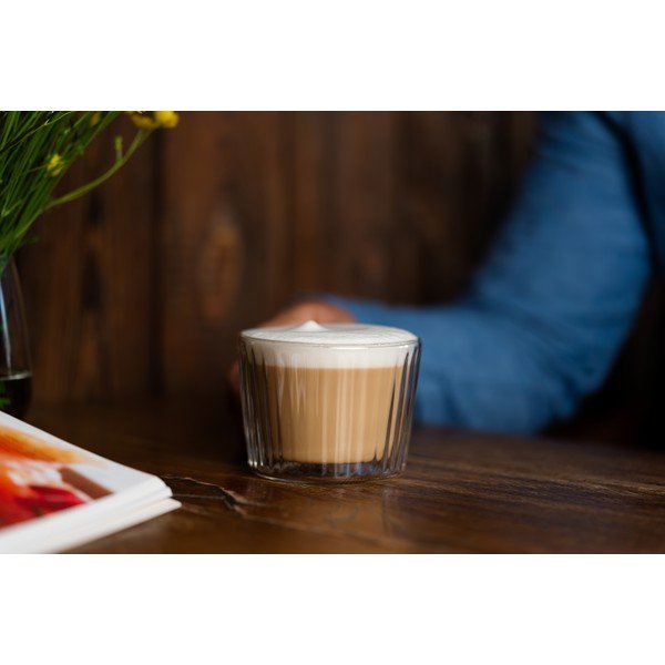 Cești 2 buc. pentru cappuccino din sticlă 250 ml Livio Duo – Vialli Design-image-3
