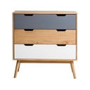 Comodă din lemn masiv de pin Marckeric Cusco, lățime 80 cm