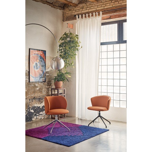 Scaun de sufragerie portocaliu tapițat Mogi – Teulat-image-1