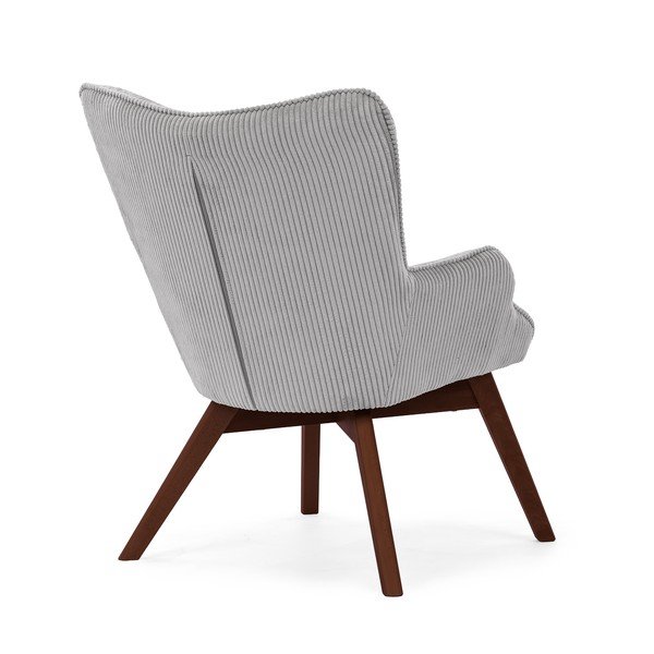 Fotoliu gri cu tapițerie din catifea reiată Niko – Ropez-image-3