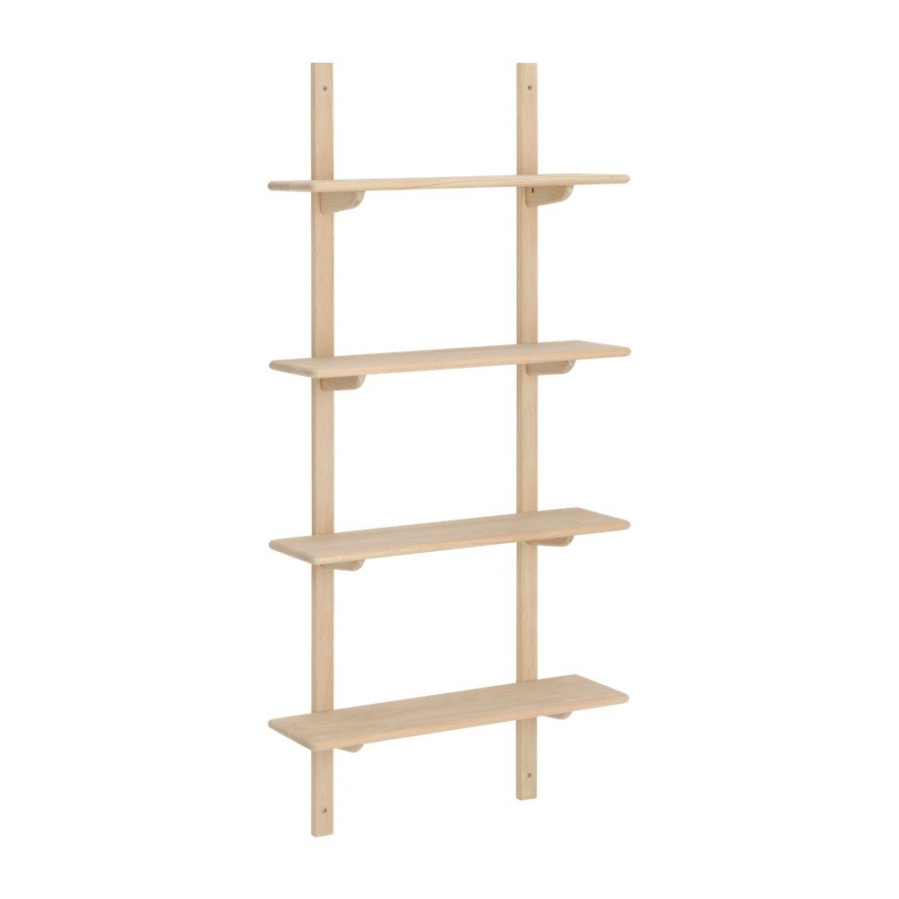 Raft în culoare naturală deschisă etajat din lemn de stejar 70 cm Albin – Ellos Home