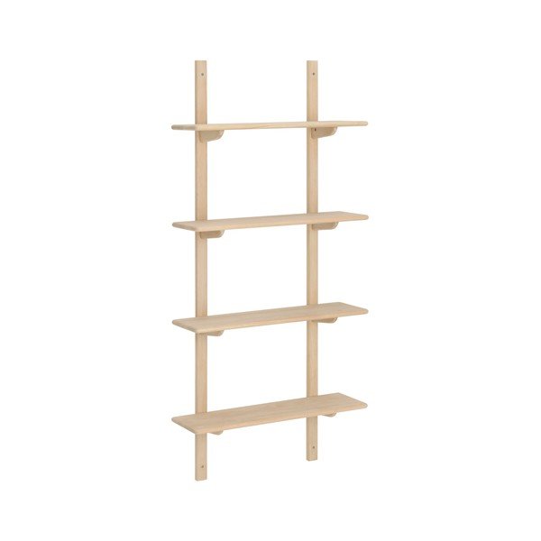 Raft în culoare naturală deschisă etajat din lemn de stejar 70 cm Albin – Ellos Home