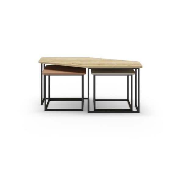 Măsuțe de cafea 3 buc. 60x111,5 cm Zoya – Marckeric