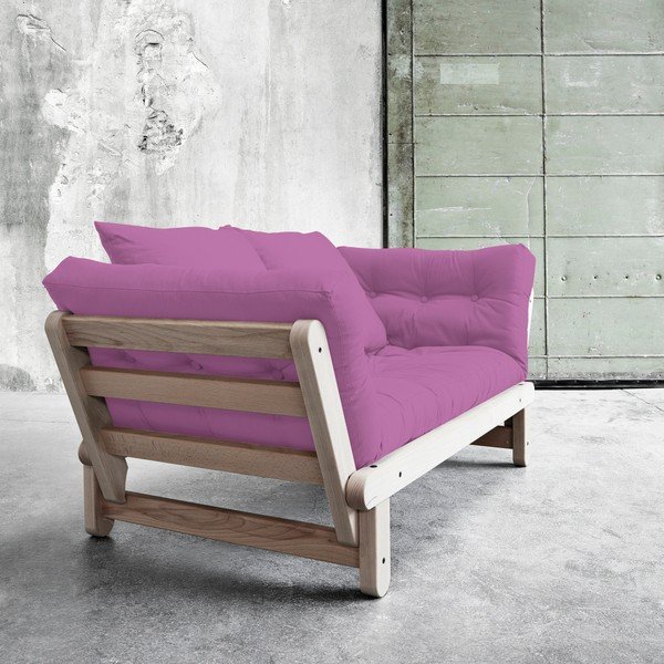 Canapea extensibilă Karup Beat Beech/Taffy Pink-image-1