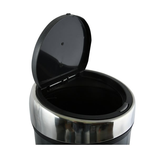 Coș de gunoi gri închis cu senzori de atingere din oțel 30 l – MSV-image-3