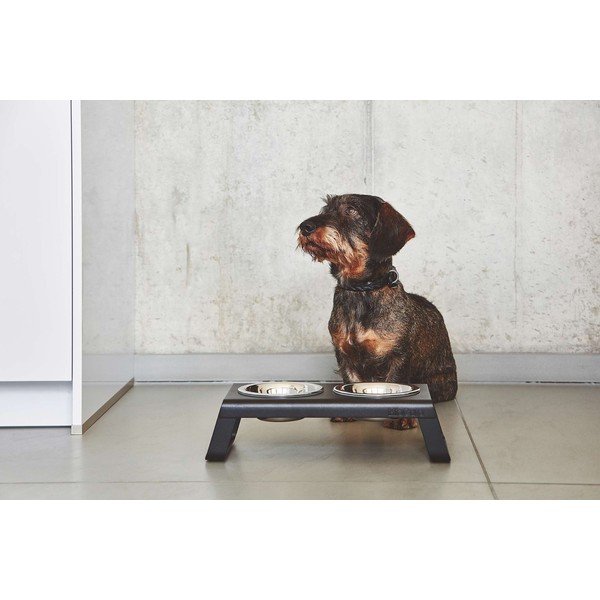 Set boluri cu suport pentru câini din metal Desco Grolive M – MiaCara-image-1