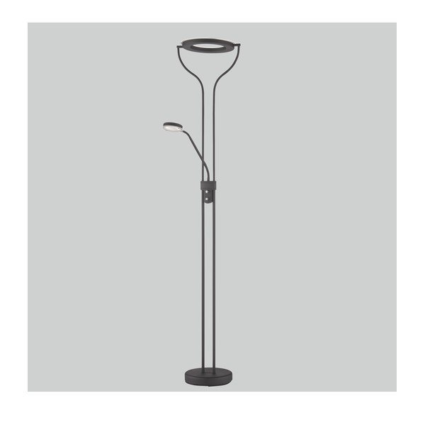 Lampadar negru LED cu intensitate reglabilă (înălțime 180 cm) Davos – Fischer & Honsel-image-1