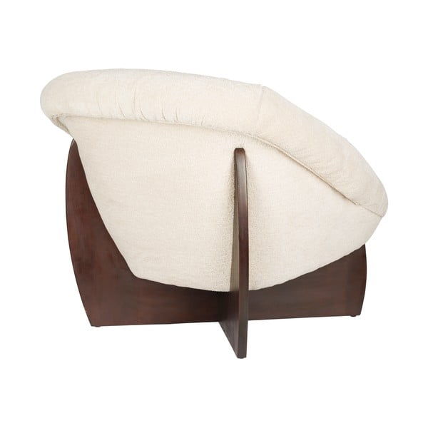 Fotoliu bej cu tapițerie din țesătură bouclé Emilius – Dutchbone-image-4
