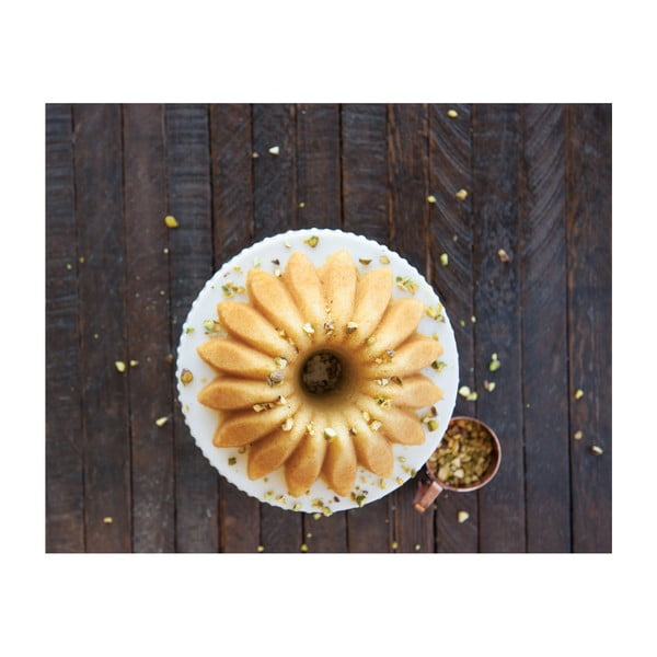 Formă pentru chec bundt / guguluf Nordic Ware Lotus, 1,2 l, auriu-image-2