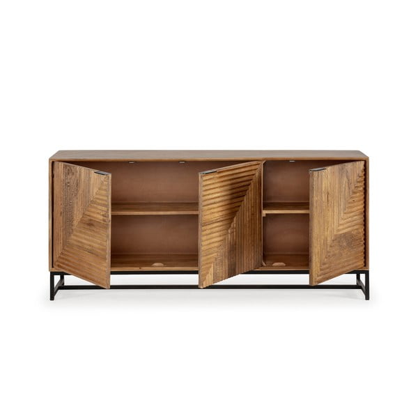 Comodă în culoare naturală din lemn de mango 170x79x40 cm Nereida – MOME-image-3