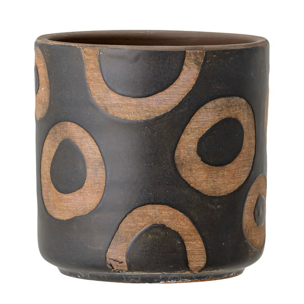 Ghiveci din teracotă Bloomingville Avo, înălțime 12 cm, negru-image-2
