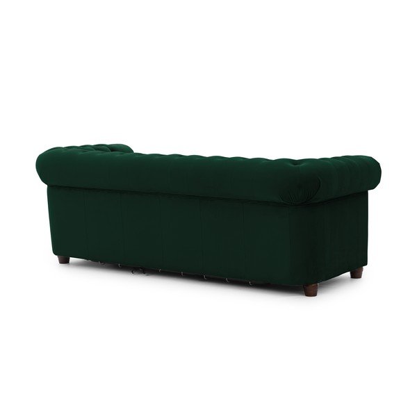 Canapea verde extensibilă cu tapițerie din catifea 203 cm York Blik – Ropez-image-3