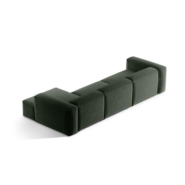 Colțar verde (cu colț pe partea dreaptă/cu șezlong) Bergamo – Cosmopolitan Design-image-4