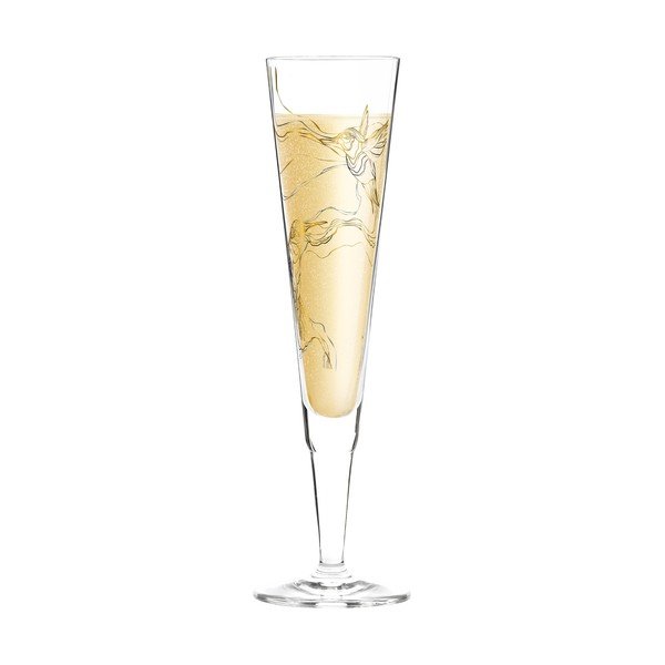 Pahar din sticlă cristalină pentru șampanie Ritzenhoff Marvin Benzoni Hummingbirds, 210 ml
