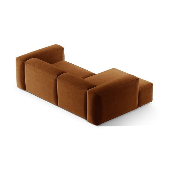 Colțar cărămiziu (cu colț pe partea stângă/cu șezlong) Bergamo – Cosmopolitan Design-image-4