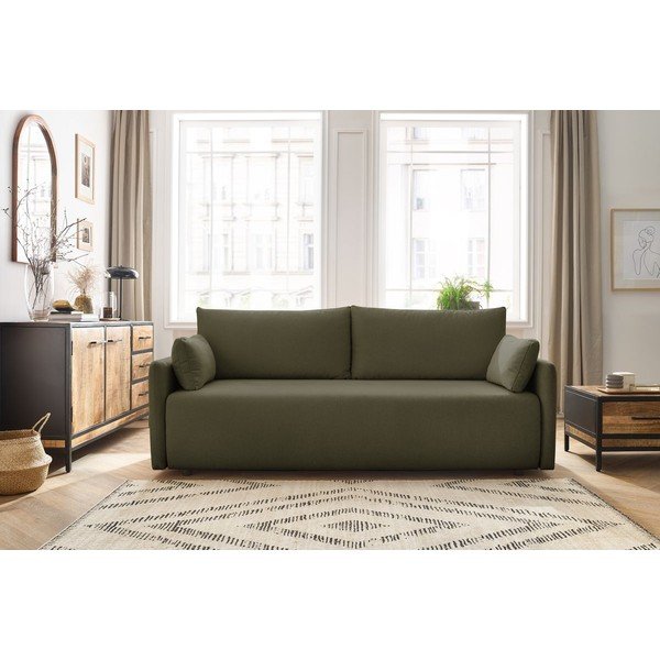 Canapea verde extensibilă 211 cm Marcel – Bobochic Paris-image-1