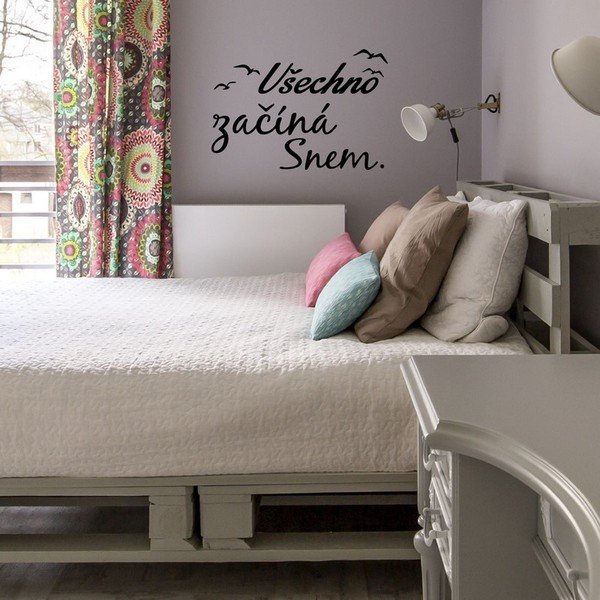 Autocolant perete cu mesaje Ambiance Všechno začíná snem-image-3