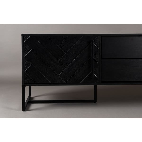 Masă TV cu aspect de lemn exotic negru 180x60 cm Class - Dutchbone-image-4