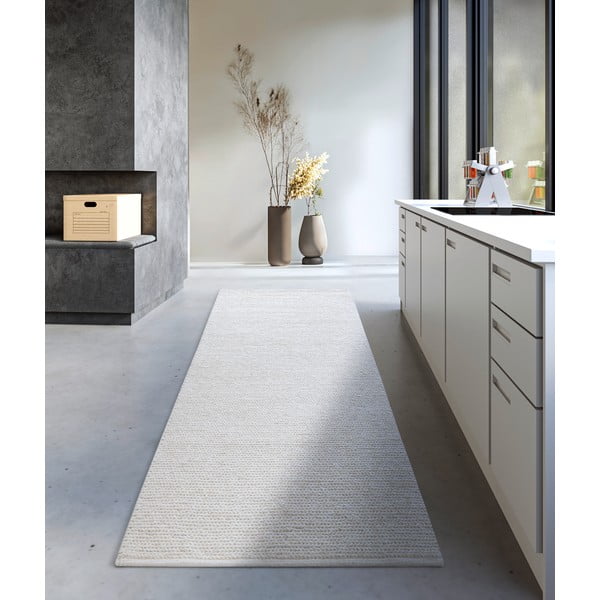 Covor tip traversă alb țesut manual din lână 80x200 cm Francois – Villeroy&Boch-image-1