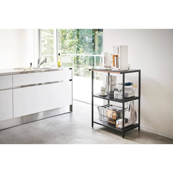 Etajeră negru-mat din oțel 60x90x46,5 cm Tower – YAMAZAKI-image-1