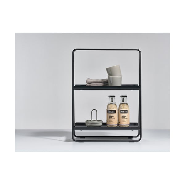 Etajeră neagră din metal 23x58 cm A-Table – Zone-image-1