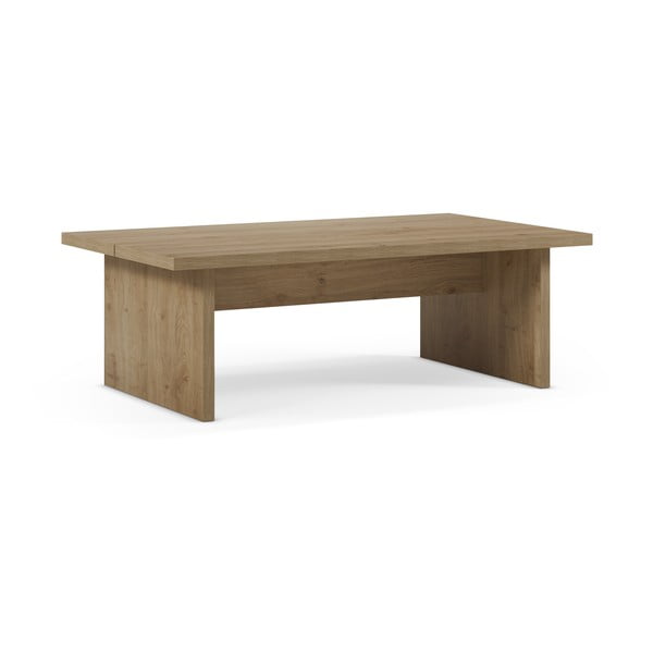 Măsuță de cafea în culoare naturală cu blat cu aspect de lemn de stejar 70x120 cm Loana – Marckeric