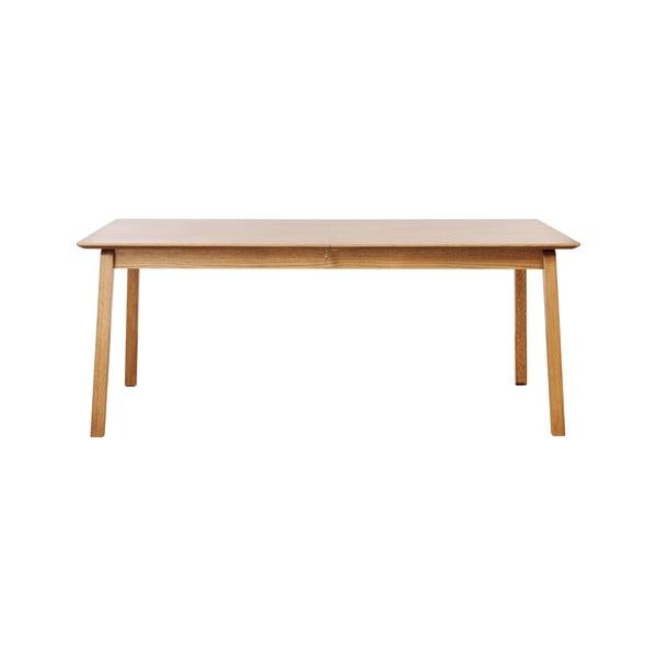 Masă de dining extensibilă cu blat cu aspect de lemn de stejar 95x190 cm Bari – Unique Furniture