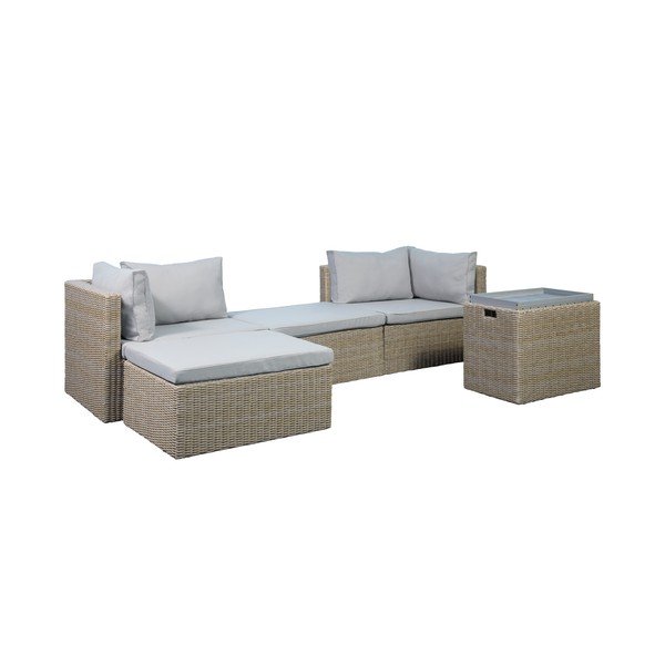 Set mobilier de grădină bej/maro deschis Modular – Unique Furniture-image-2