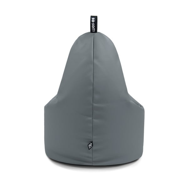 Fotoliu bean bag gri cu tapițerie din imitație de piele Lull XL – So Soft?-image-4