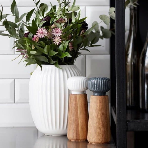 Vază din gresie Kähler Design Hammershoi, înălțime 20 cm, alb-image-2