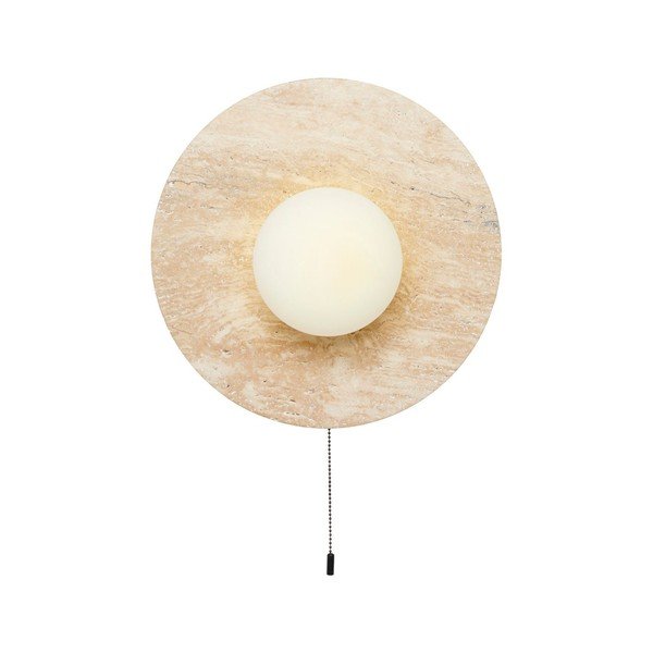 Aplică de perete bej din piatră ø 12 cm Hilde – Opviq lights