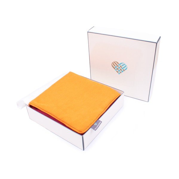 Față de pernă WeLoveBeds Orange & Rasberry, 45 x 45 cm-image-1