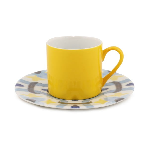 Set 4 cești cu farfurioară Kütahya Porselen Geometric, 90 ml-image-3